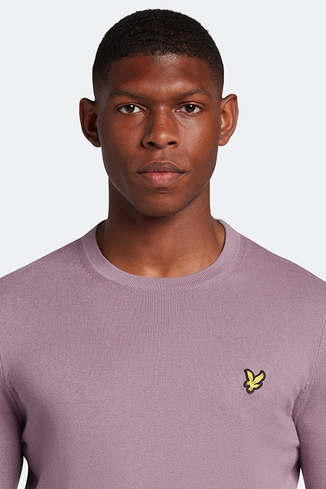 COTTON MERINO CREW JUMPER BILLBOARD PURPLE 4