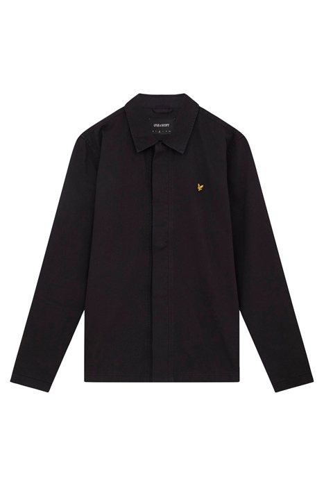 WASHED DRILL OVERSHIRT JET BLACK 5