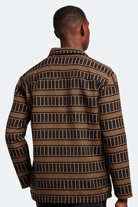 GRID OVERSHIRT CAMEL BRONZE/JET BLACK 2