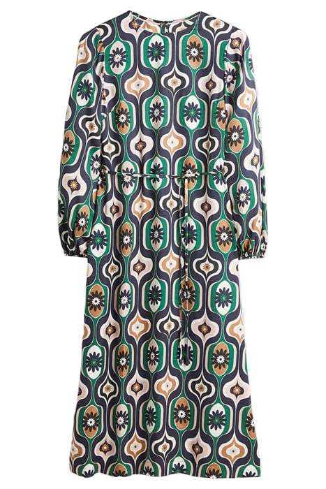 LONG SLEEVE COLUMN MIDI DRESS NAV 6