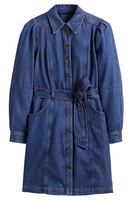 PUFF SLEEVE DENIM MINI DRESS MDN 6