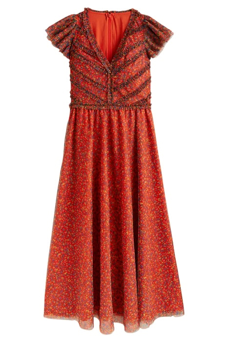 TULLE V-NECK MAXI PARTY DRESS BRD 7