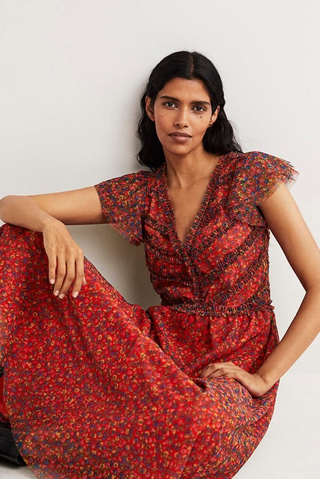 TULLE V-NECK MAXI PARTY DRESS BRD 4