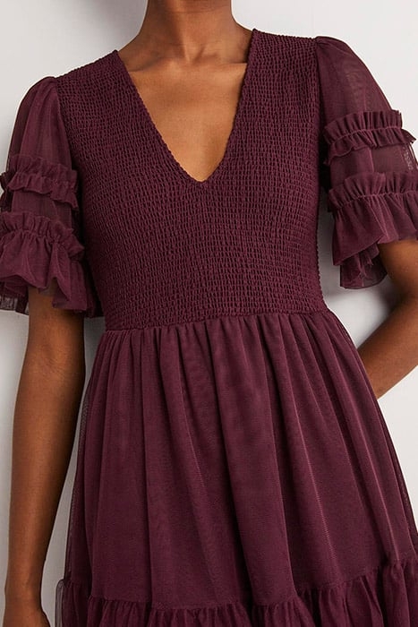 TULLE SMOCKED MINI PARTY DRESS DPR 5