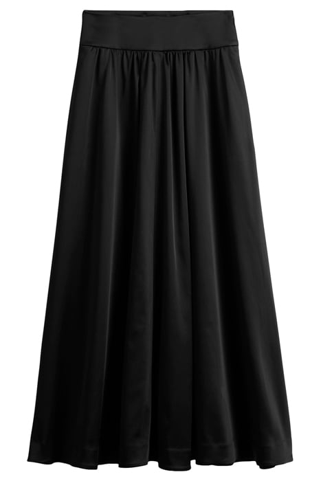 FULL SATIN MAXI SKIRT BLK 5