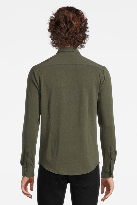 SHIRT FINE SLUB JERSEY DARK ARMY 3
