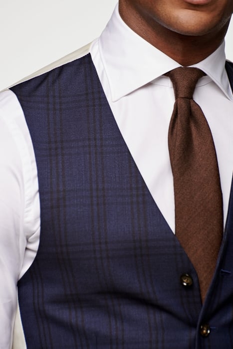 Mid Blue Checked Washington Suit 5