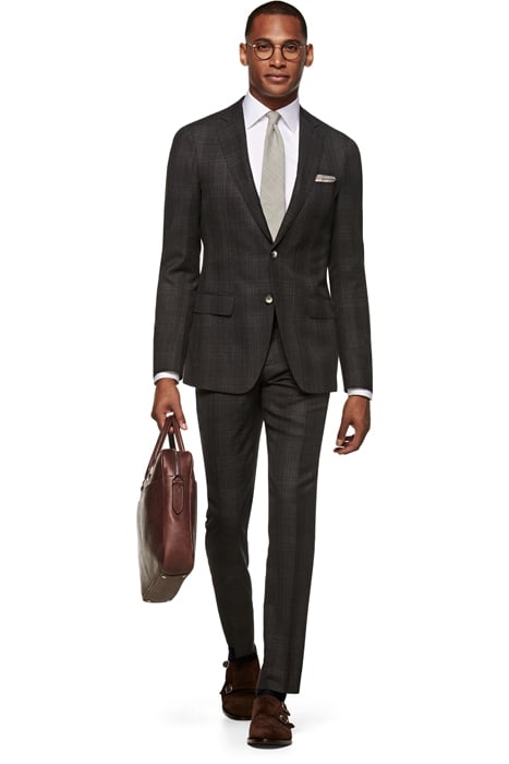 Mid Grey Checked Sienna Suit 1
