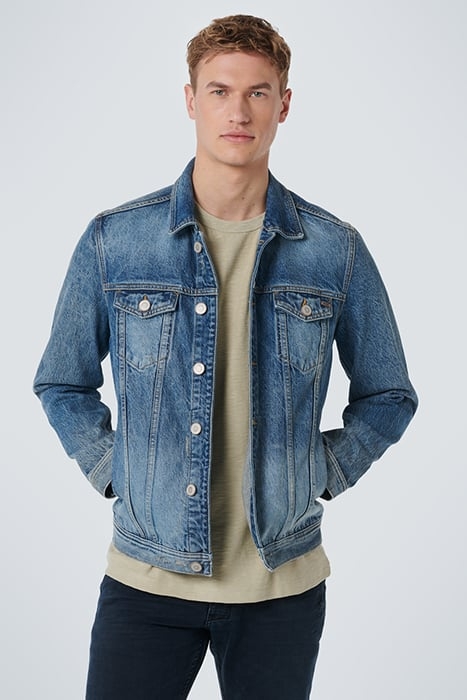 JACKET SHORT FIT DENIM RECYCLED COTTON INDIGO 2