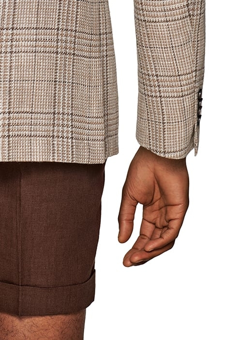 LIGHT BROWN CHECKED HAVANA BLAZER 8