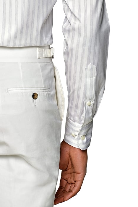 Light Grey Striped Extra Slim Fit Shirt 8