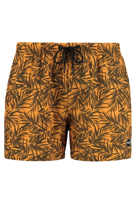 MEN SWIM SHORT BAMBOO 4-WAY STRETCH MARIGOLD ORANGE 1