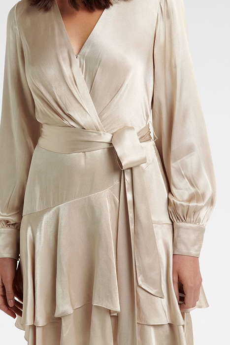 EMERSON LONG SLEEVE SATIN MINI GOLD 5