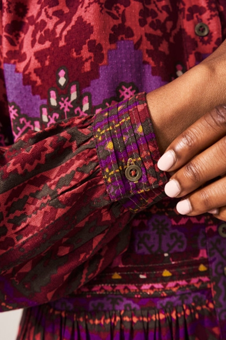 MIRABEL ECO VERO MINI DRESS PLUM 3