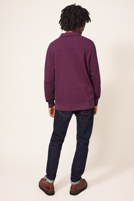ASHBY HALF ZIP SWEAT MID PLUM 3