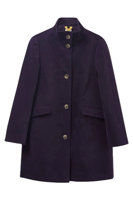 KARLA VELVET COAT DARK PURPLE 1