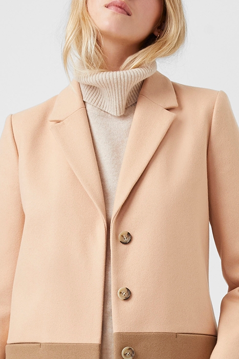 FAVA PLATFORM FELT LS COAT CLAY NUDE/ CAMEL 4