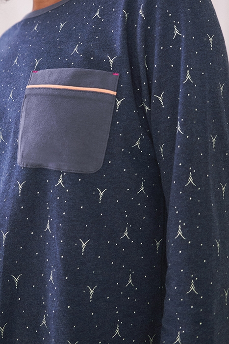 SELENA JERSEY PJ TOP PURPLE PRINT 4