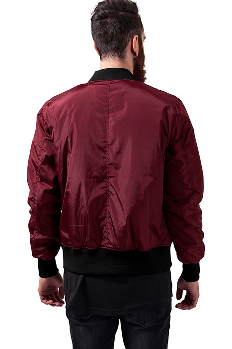 2-TONE BOMBER JACKET BURGUNDY/BLACK 3