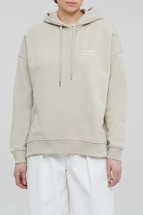 WOMEN PRINTED HOODIE T-SHIRTS GRAIN BEIGE 1