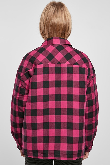 LADIES FLANELL PADDED OVERSHIRT WILDVIOLET/BLACK 3