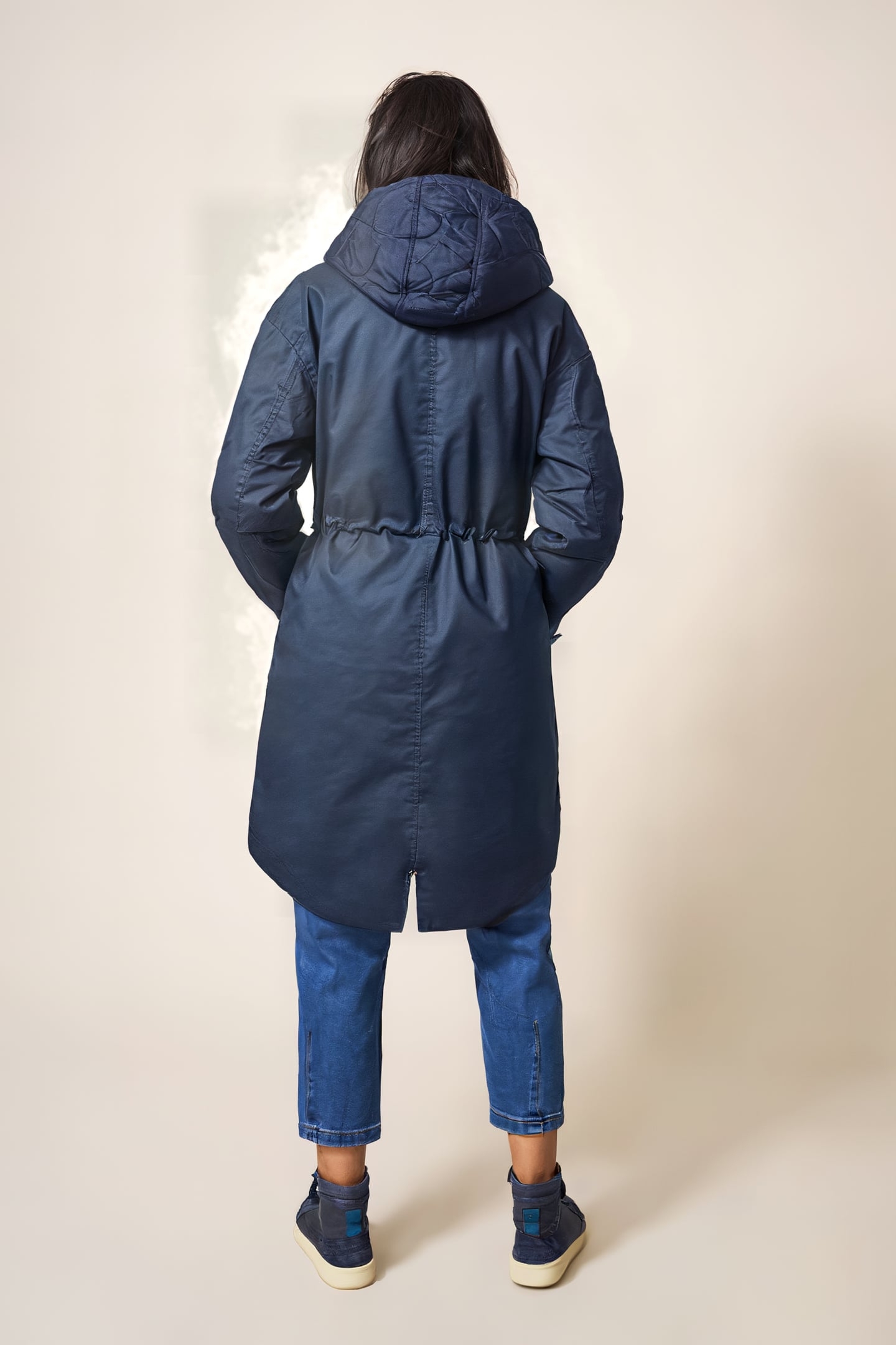 RILEY COATED COTTON PARKA DARK NAVY 3