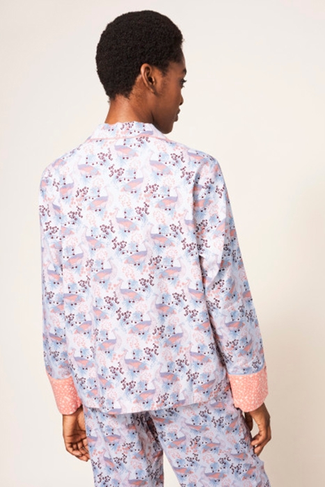 NINA WOVEN PJ SHIRT IVORY MULTI 3