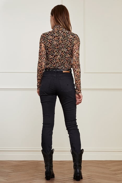 EVA SLIM EMBRO TROUSERS BLACK 2