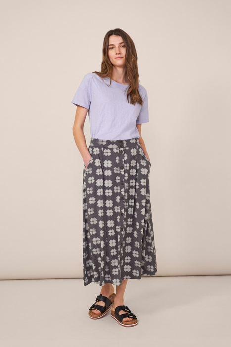AMELIA ECO VERO JERSEY SKIRT GREY 2