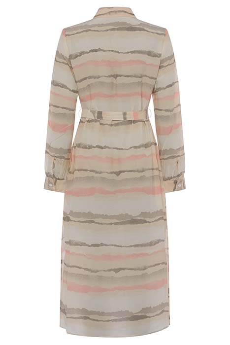 HOPE DRAPE LS TIE SHIRT DRESS DUSTY PINK 3
