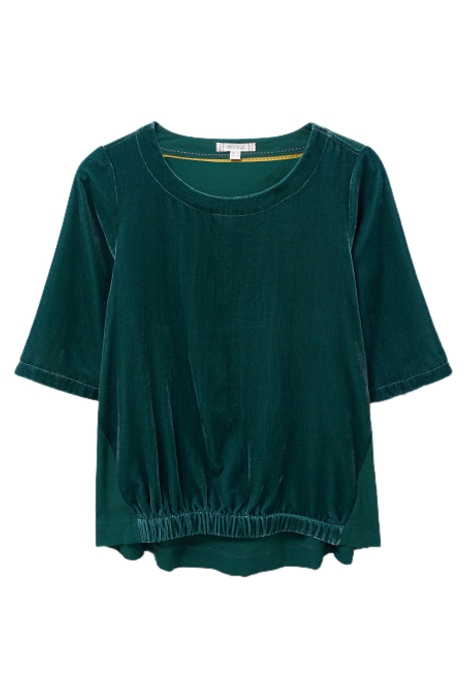 VIOLA VELVET TOP MID TEAL 1