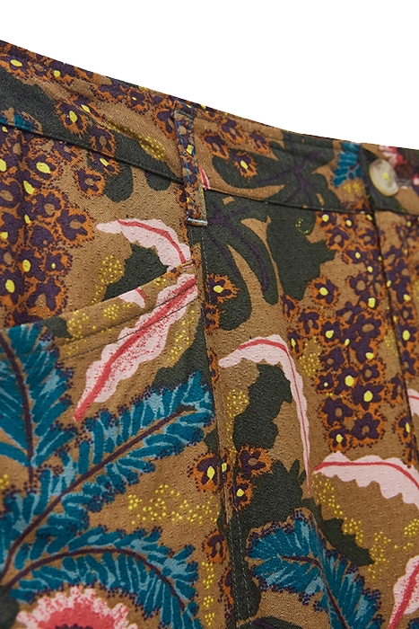 THEA PRINTED TROUSER TEAL 3