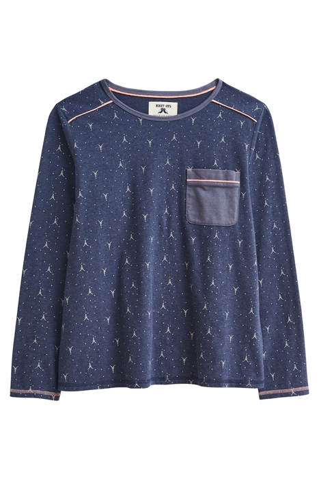 SELENA JERSEY PJ TOP PURPLE PRINT 1