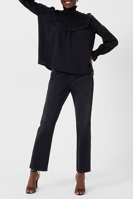 THORA CREPE LACE MIX TOP BLACK 5