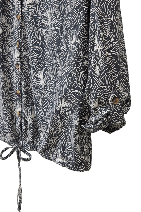 TIA TIE HEM JERSEY SHIRT BLK MLT 5