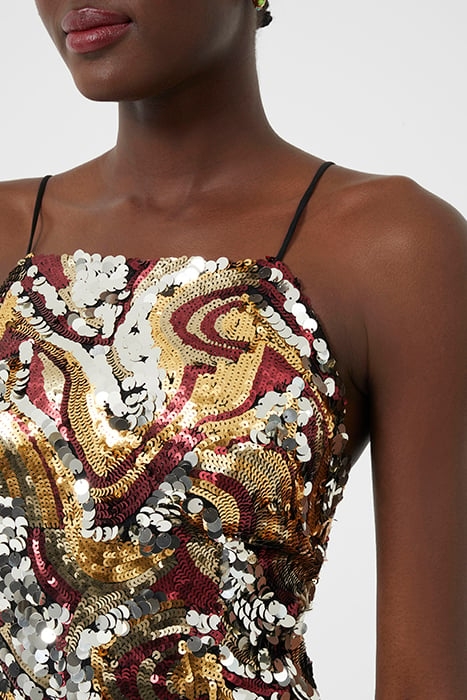 ANADIA EMBELLISHED DRESS ROSE GOLD MULTI 7