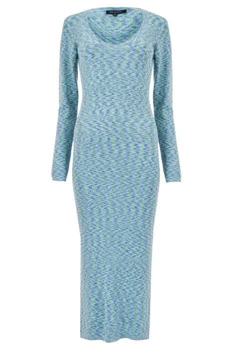 JANNA SPACE DYE MIDI DRESS GREEN FLASH MULTI 6