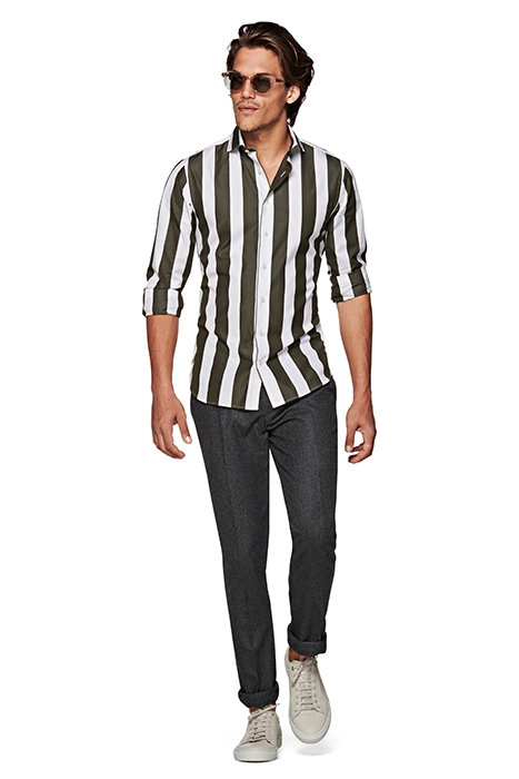 GREEN STRIPED SHIRT 1