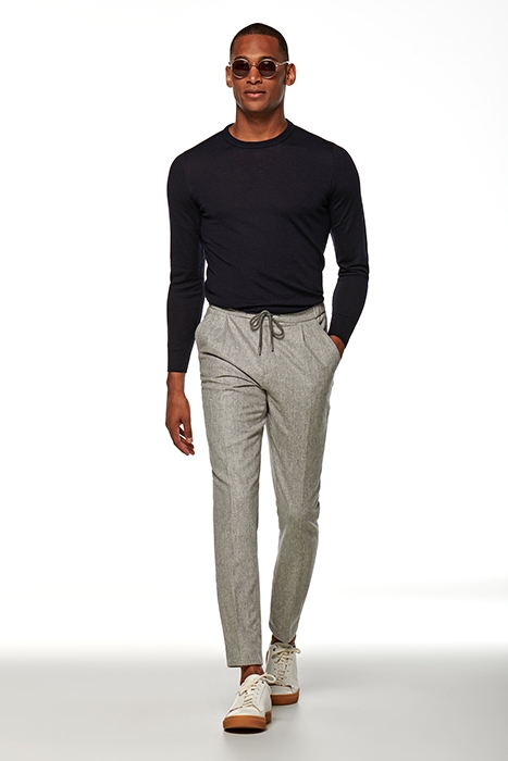 LIGHT GREY DRAWSTRING AMES TROUSERS 3