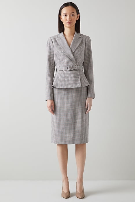 MAREN MIDI SKIRT CREAM CHECK 1