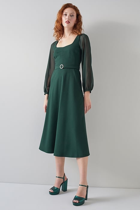 PERDY MIDI DRESS GREEN 1