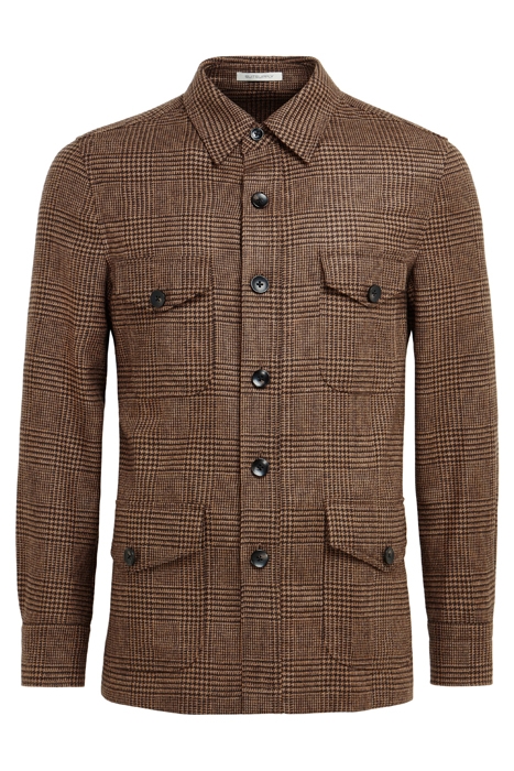 MID BROWN CHECKED WILLIAM SHIRT-JACKET 7