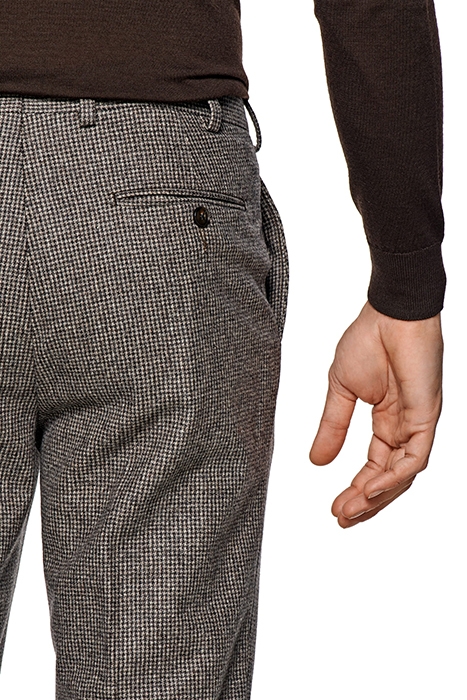 TAUPE HOUNDSTOOTH SOHO TROUSERS 6