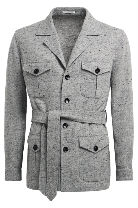 LIGHT GREY BELTED SAFARI JACKET 8