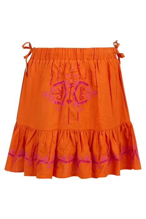GA- ETHNIC SKIRT JILL&MITCH BY SHOEBY ORANGE 1