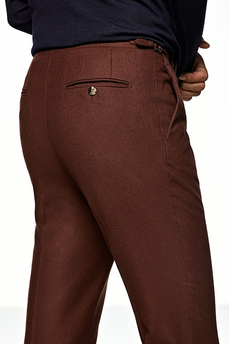 BROWN PLEATED BRENTWOOD TROUSERS 5