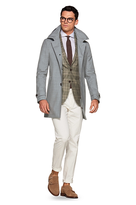 LIGHT GREY RAINCOAT 1