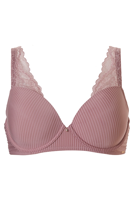 CO BRA TSHIRT DONNA STRIPE LACE ROSE DES BOIS 1