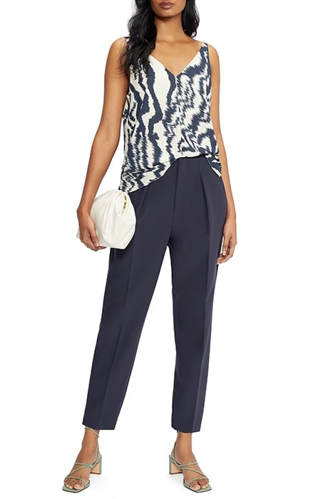 LEIILAT SCULPTED BALLOON LEG TAILORED TROUSER DK-BLUE 3