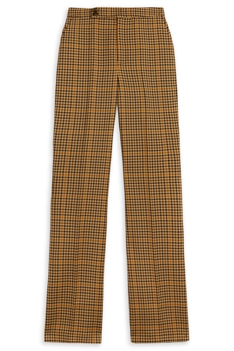 EELISET HIGH WAISTED SLIM FLARE TROUSER LT-BROWN 4